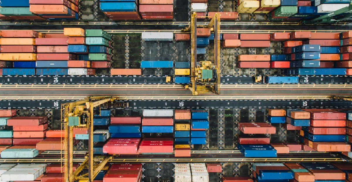Shipping containers prepared for export